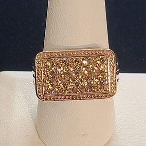 NWT Light Colorado Topaz Crystal Men's Ring Size 10